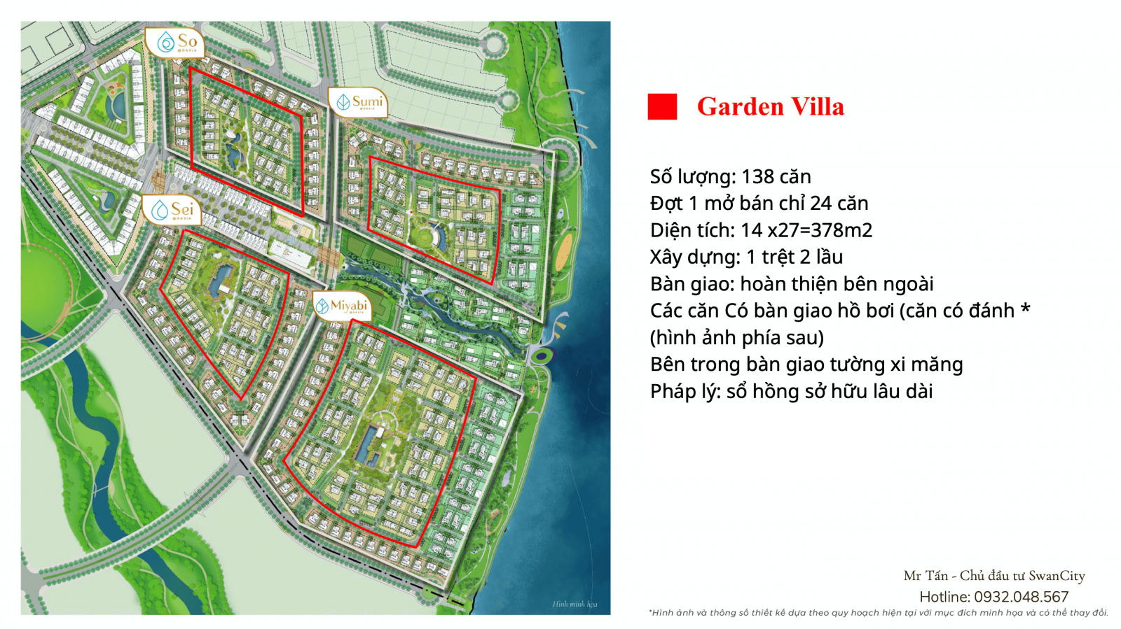 Oasia Swanbay biệt thự sân vườn Đại Phước